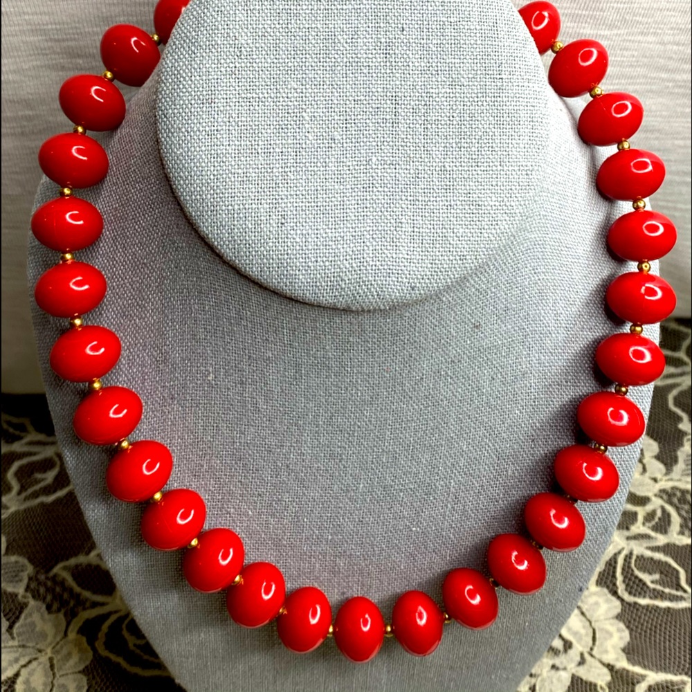 Red Beaded Necklace
